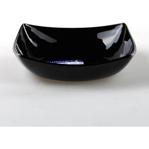 Н 3671 Тарілка глибока квадратна  20 см Quadrato Black