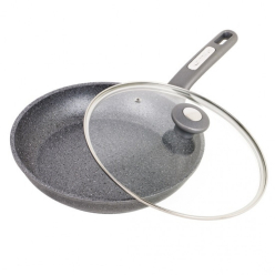 4271 GR Сковорідка з кришкою 24 см (гранітне покриття)