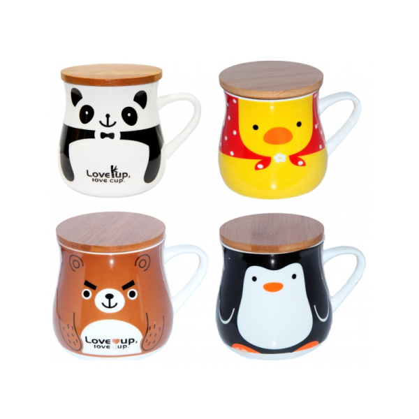 Кружка Olens Love Cup з бамбуковою кришкою 450 мл (35191-9)