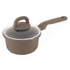 Ківш Con Brio сірий зі скляною кришкою 1,4 л CB 1627 gray
