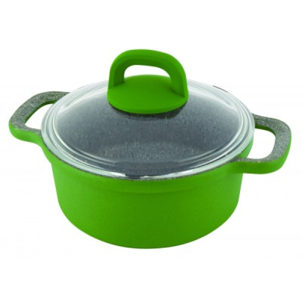 Каструля Con Brio зелена зі скляною кришкою 4,2 л CB 2427 green 