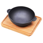 Сковорідка чавунна WOK Brizoll з підставкою "HoReCa" 18 см (HW18)