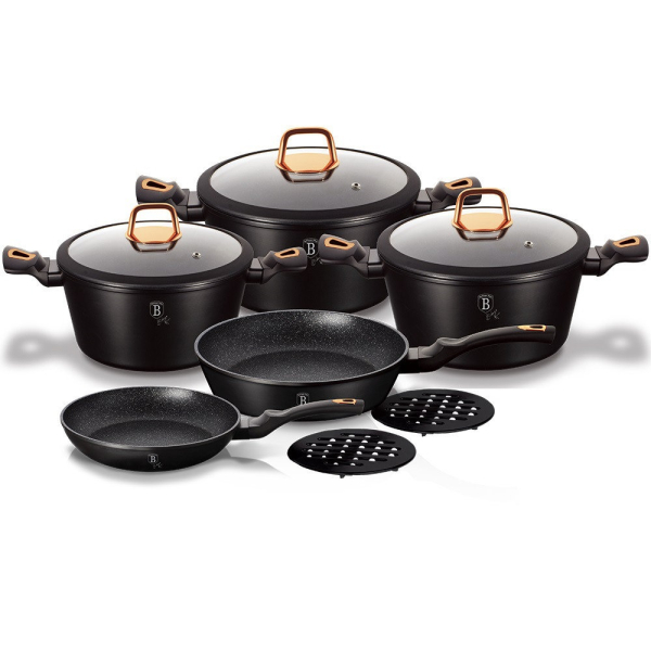 Набір посуду Bohmann Black Rose Collection 10 пр. BH 1645N