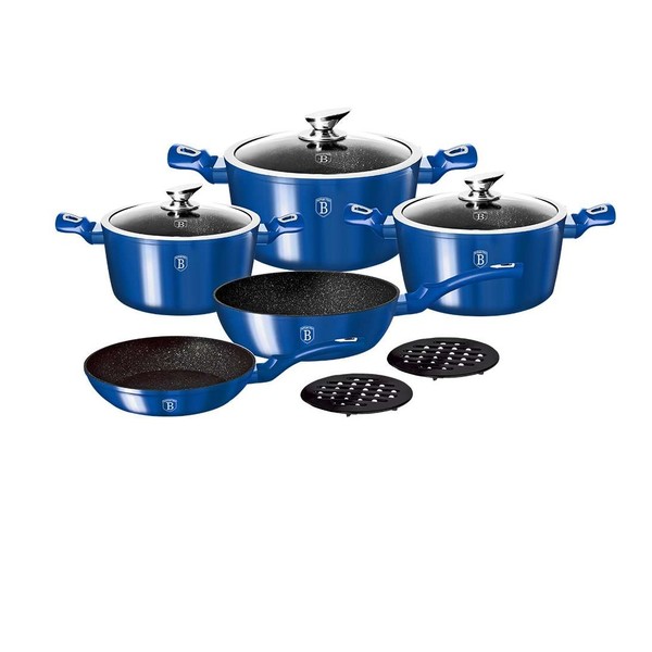 Набір посуду Bohmann Metallic Line Royal Blue Edition 10 пр. BH 1658N