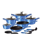 Набір посуду Bohmann Metallic Line Royal Blue 15 пр. BH 1659N 