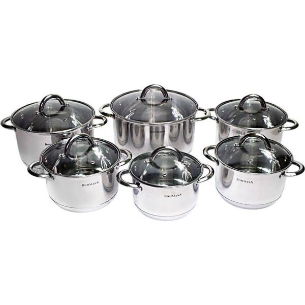Набір каструль Bohmann 12 пр. BH 1212 PS 