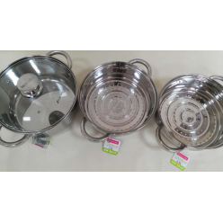 Пароварка Kamille 4.3 л 22 см 3-х рівнева KM 5812 