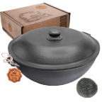 Казан узбецький з алюмінієвою кришкою Maysternya 8 л WOK (Т405С2)