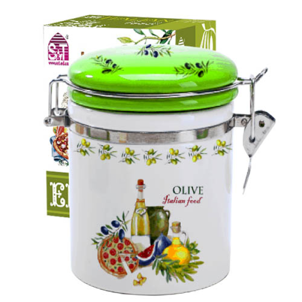 Ємність для сипучих продуктів S&T 1,2 л Італійські блюда (631-13)