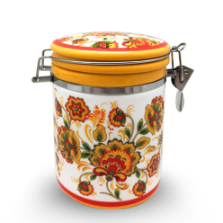 Ємність для сипучих продуктів S&T 1,2 л Квітковий розпис (631-16)