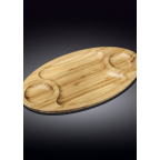 WL 771039 Блюдо бамбукове 3 секції 35,5х20,5 см Bamboo