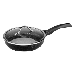 Сковорідка Vinzer Premium Granite Induction з кришкою24 см (89454)