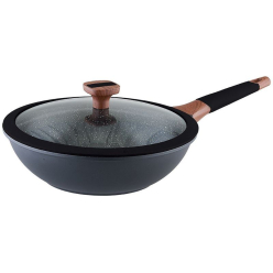 Сковорідка WOK Vinzer Greblon Induction з кришкою28 см (50505)