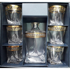 Набір для віскі Bohemia Quadro (7 пр.) золото (99999-340-43081)